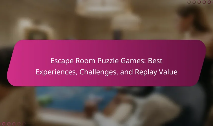 Escape Room Puzzle Games: Best Experiences, Challenges, and Replay Value