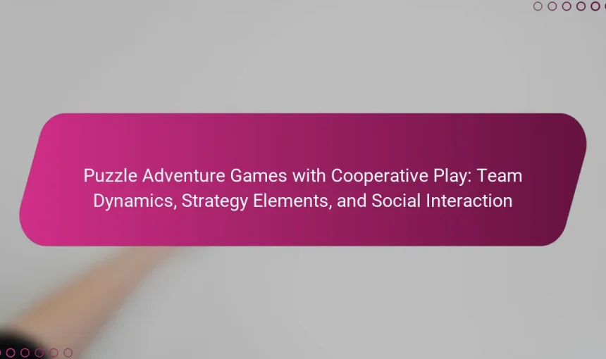 Puzzle Adventure Games with Cooperative Play: Team Dynamics, Strategy Elements, and Social Interaction