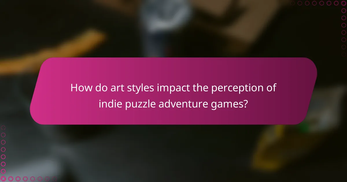 How do art styles impact the perception of indie puzzle adventure games?
