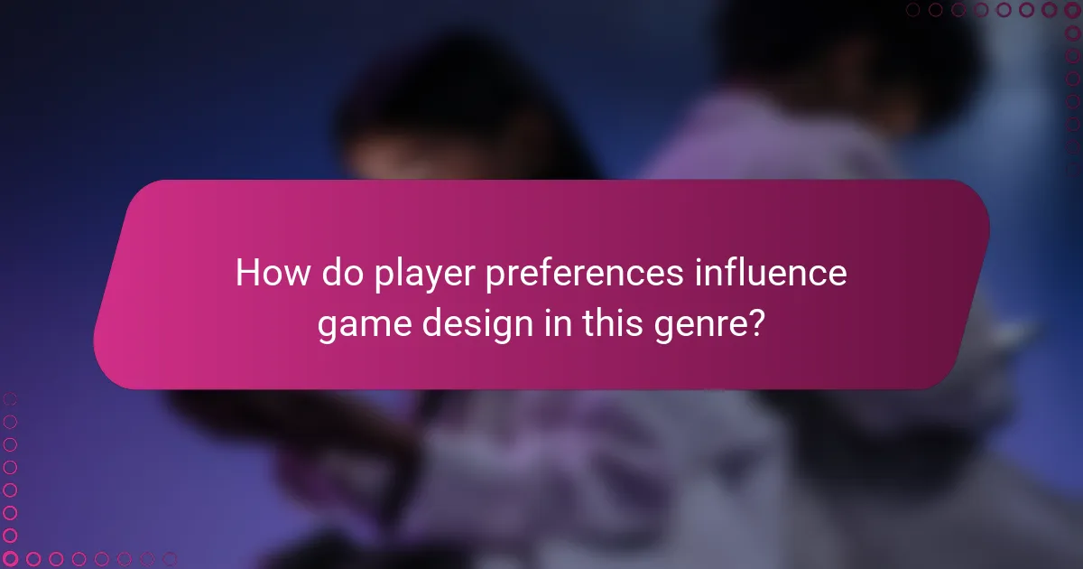 How do player preferences influence game design in this genre?