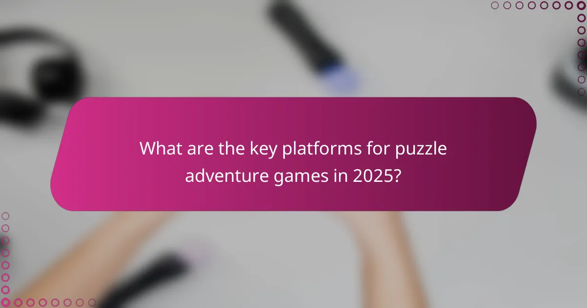 What are the key platforms for puzzle adventure games in 2025?