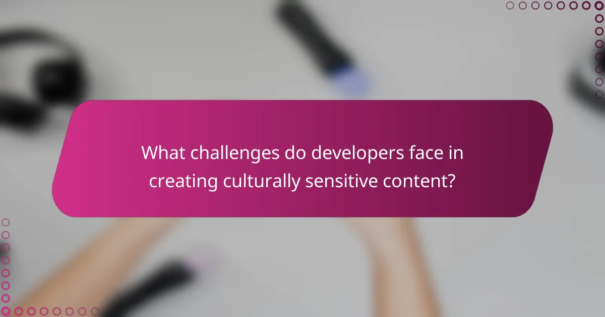 What challenges do developers face in creating culturally sensitive content?