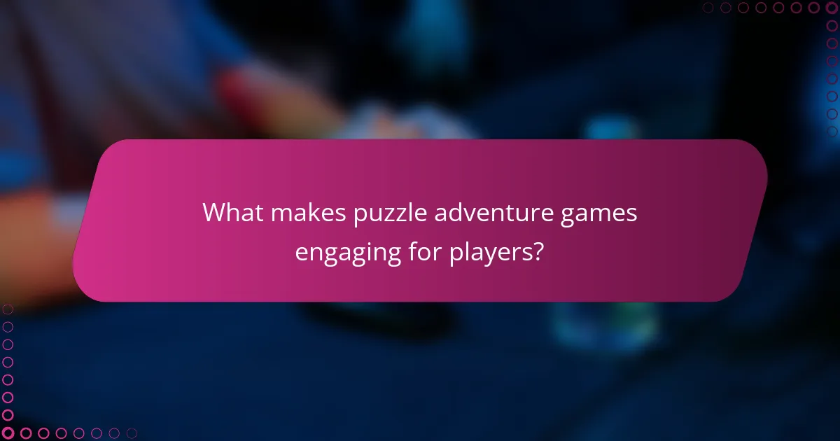 What makes Puzzle Adventure Games engaging for players?