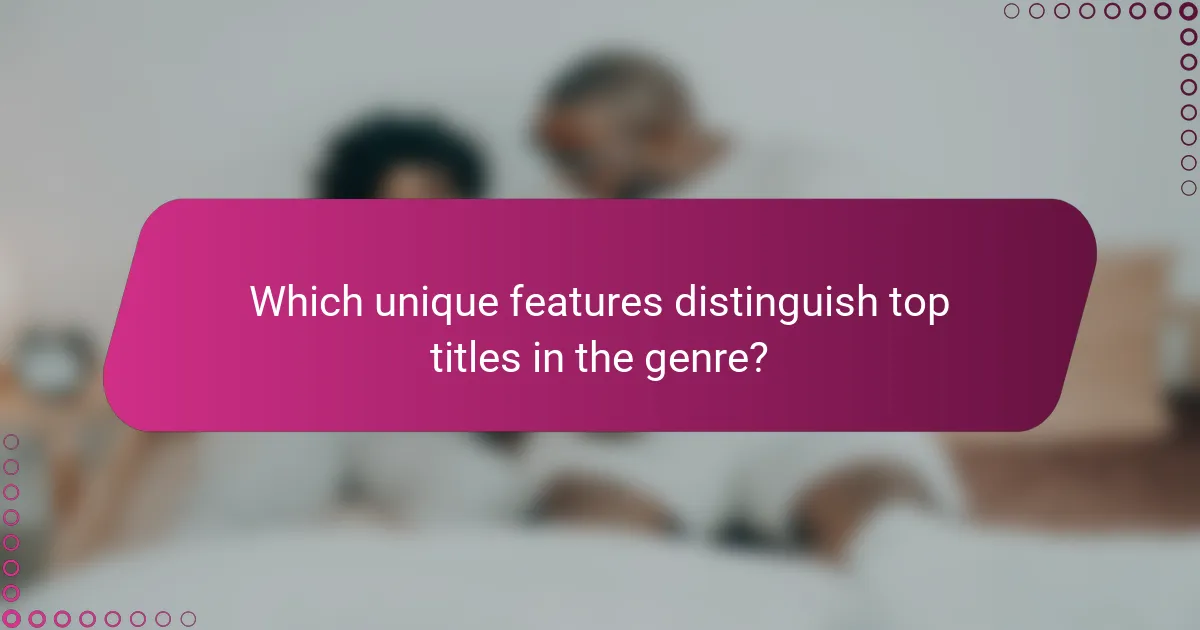 Which unique features distinguish top titles in the genre?